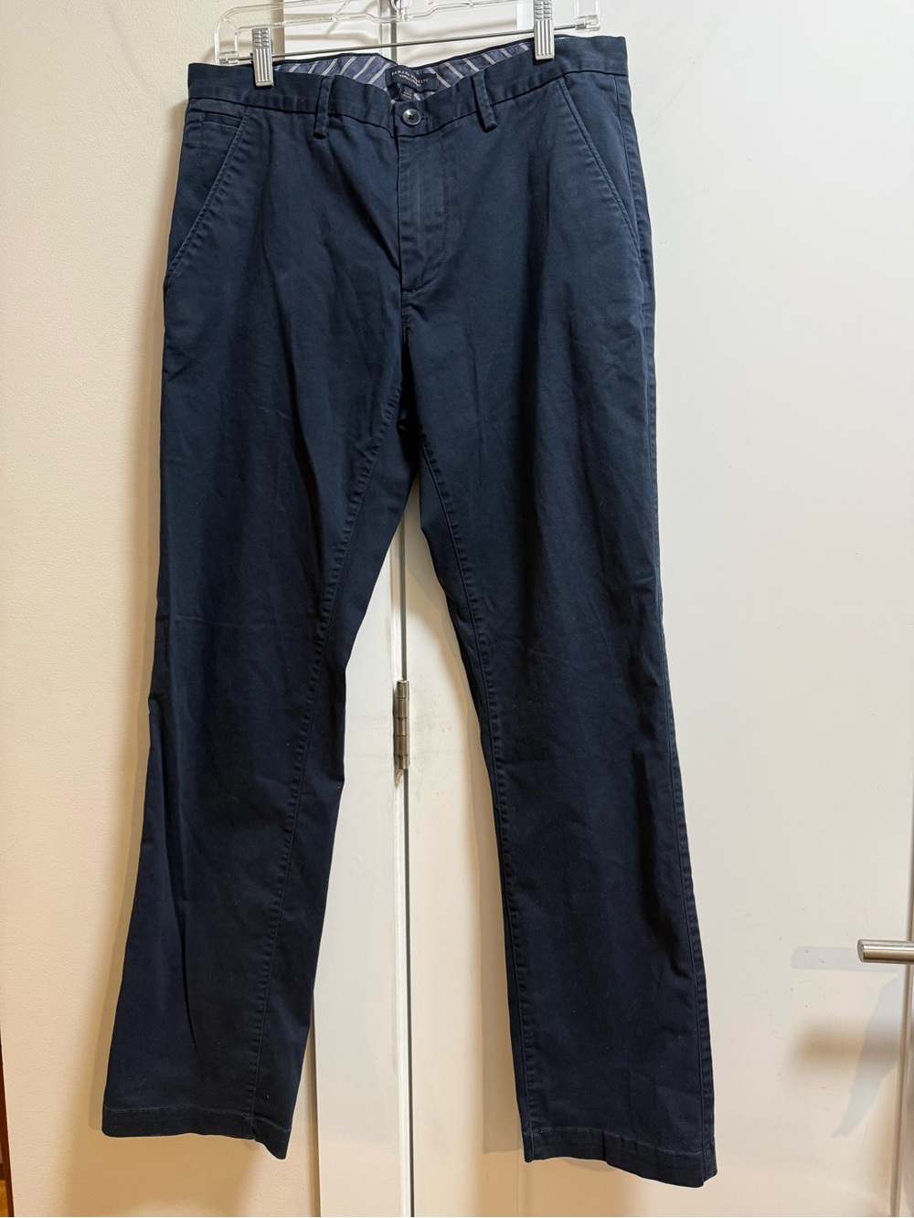 Men's Classic Navy Chino Pants, Vintage Straight Banana Republic 32/32